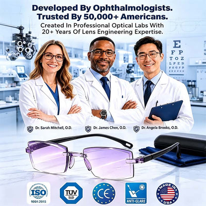 Smart Zoom Diamond-Cut Reading Glasses