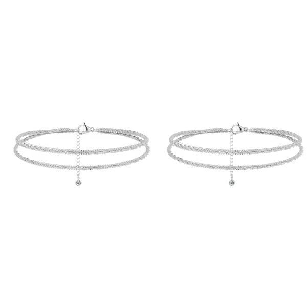 Minimalist Layered Shiny Anklet For Women