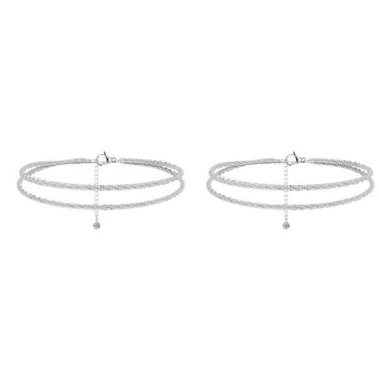 Minimalist Layered Shiny Anklet For Women