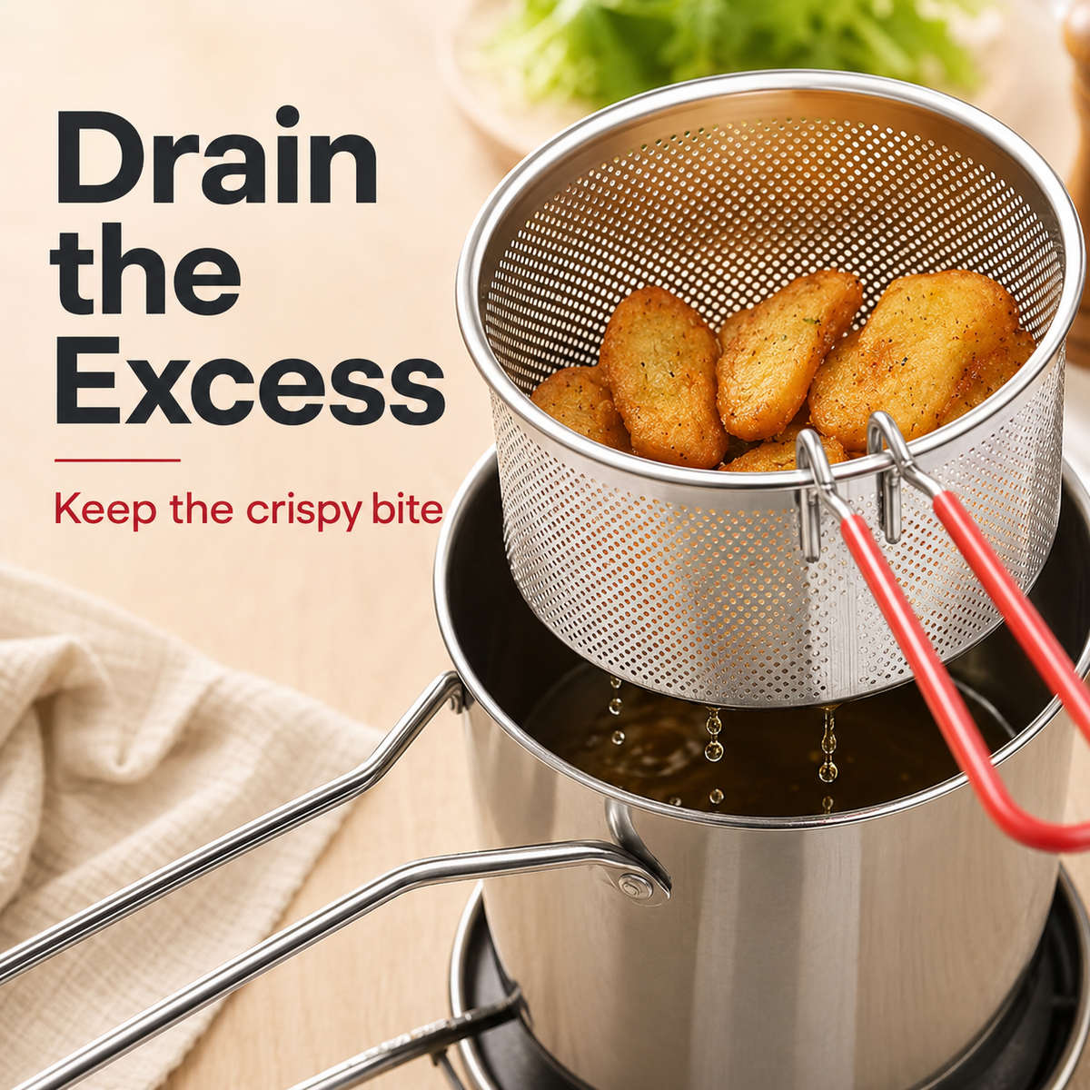 Personal Mini Deep Fryer Set