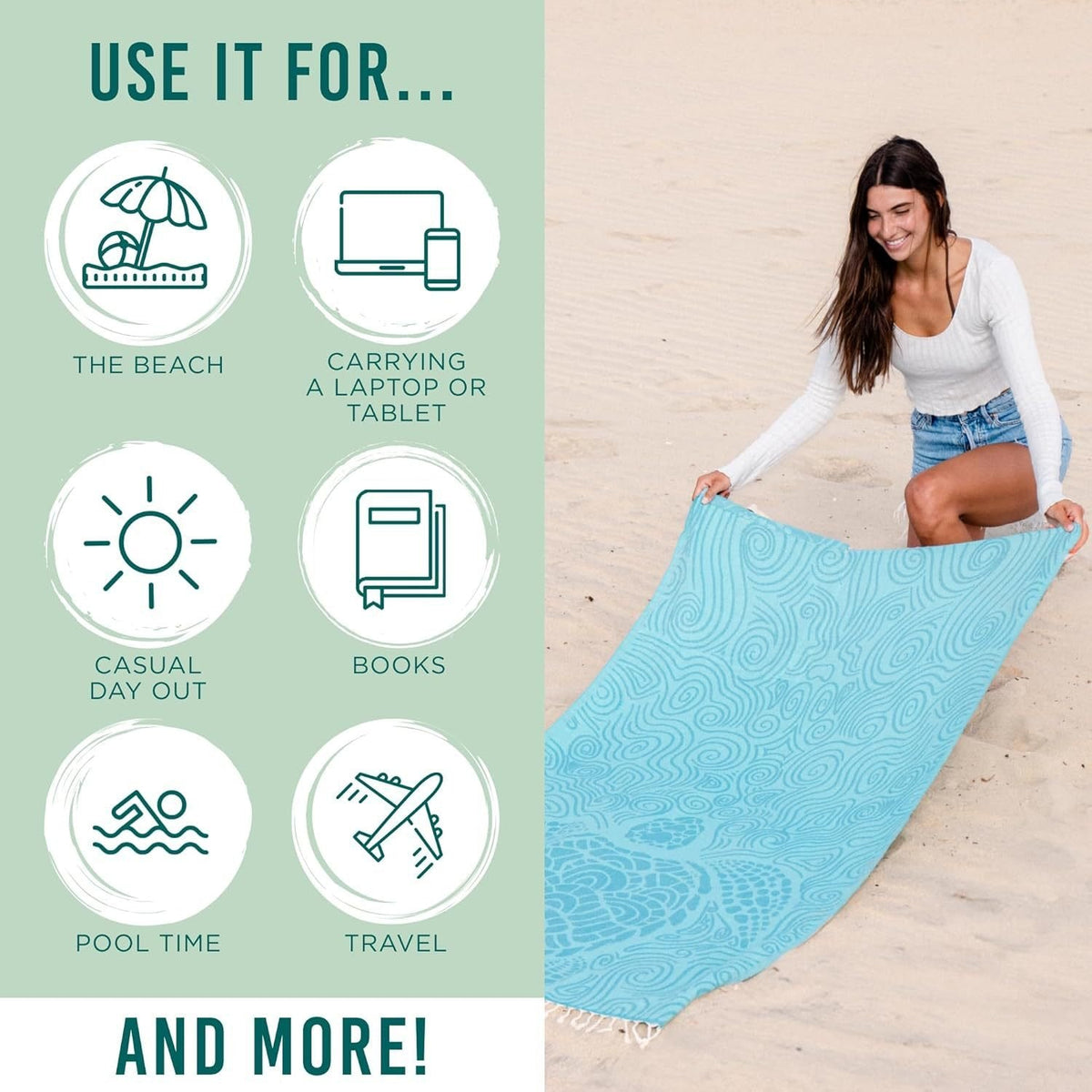 2026 HOT SALE 49% OFF - 2-in-1 Convertible Towel & Backpack with Inner Zip Pocket & Sand-Repelling Fabric