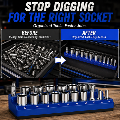 Magnetic Socket Organizer-Find Every Socket Instantly