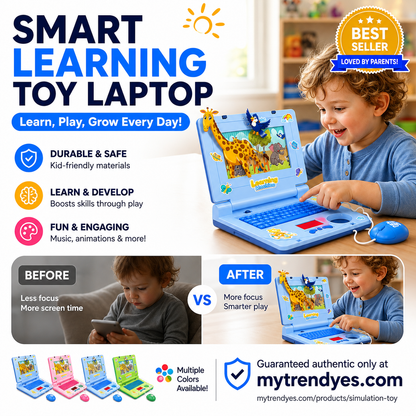 Educational toys to boost kids' thinking skills！Interactive Simulation Toy Laptop
