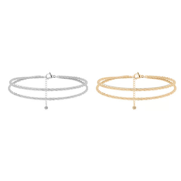 Minimalist Layered Shiny Anklet For Women