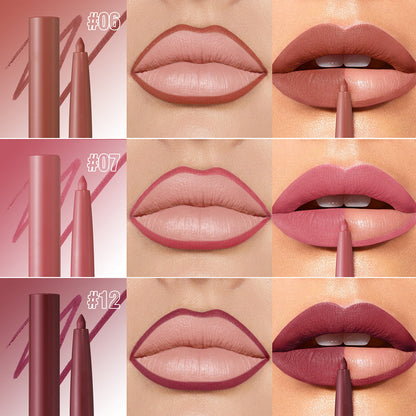 12-Color Waterproof Lip Liner Set Rich Color, Flawless Definition