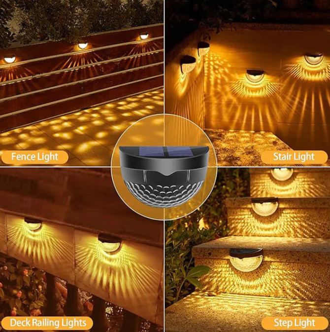 Solar Step Lights – Waterproof Garden Glow in Warm, White & Color Modes