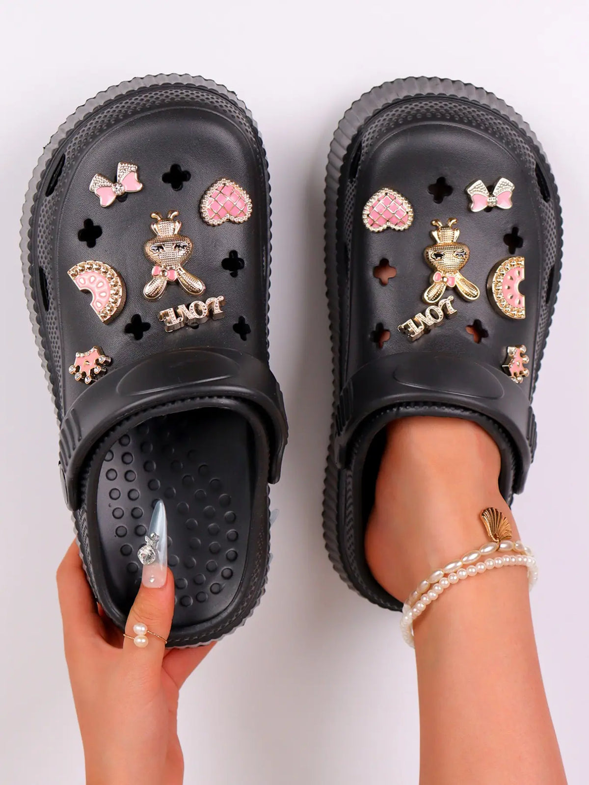 Women's Cartoon Print EVA Sandals – Minimalist, Cut-Out, Lightweight