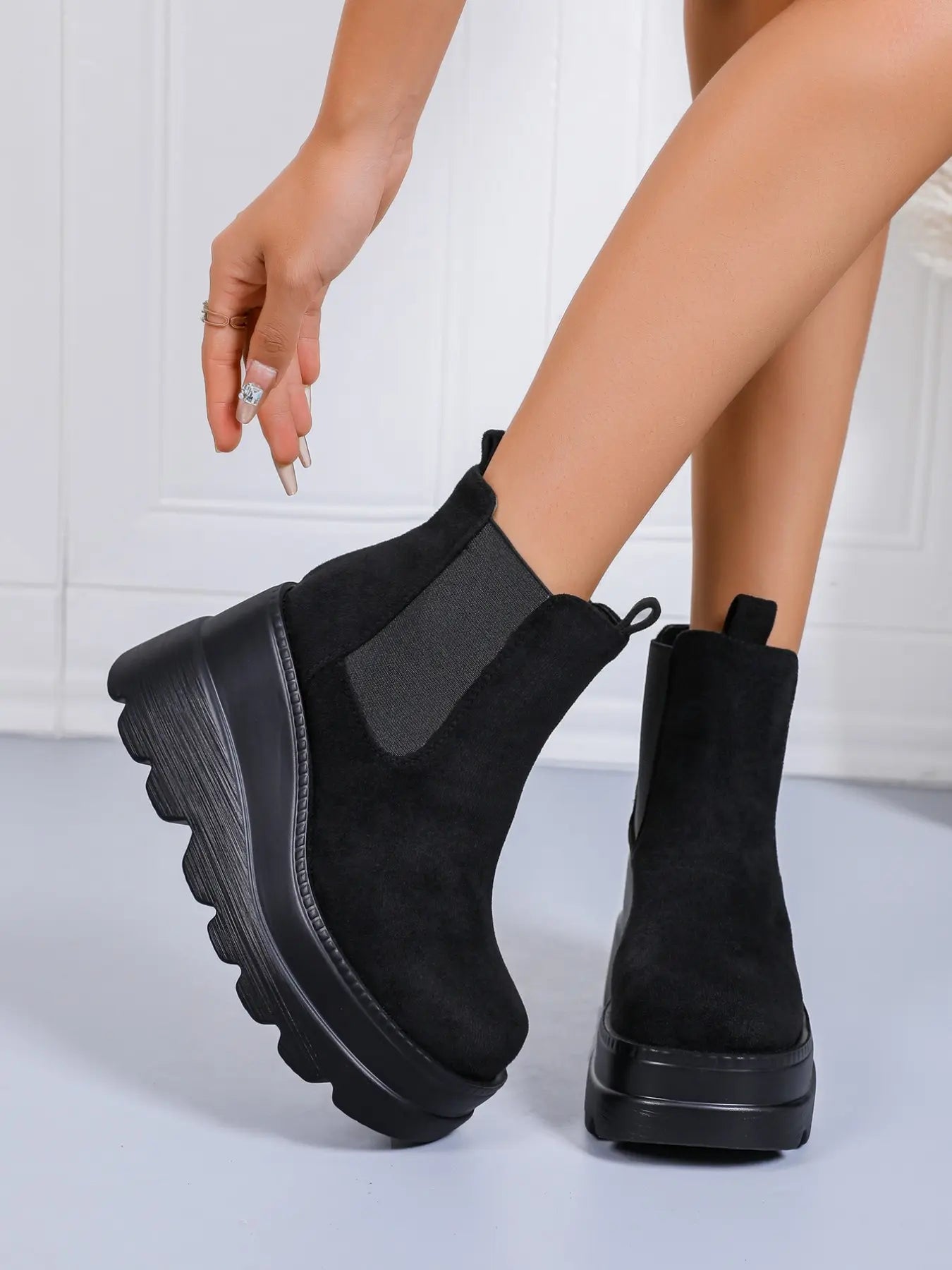 Women's Velvet Boots – High Heel, Non-Slip