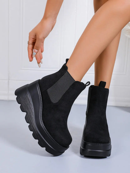 Women's Velvet Boots – High Heel, Non-Slip