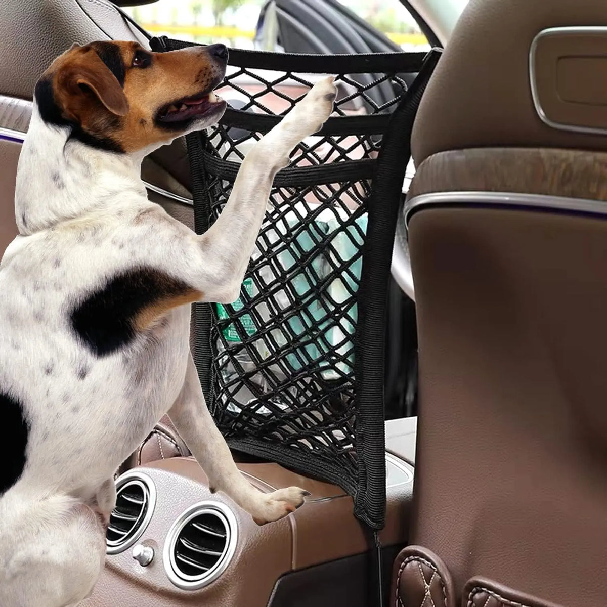 Universal 2 Layer Car Seat Net Storage Mesh Organizer Stretchy Fine Cargo Net Hook Pouch Holder