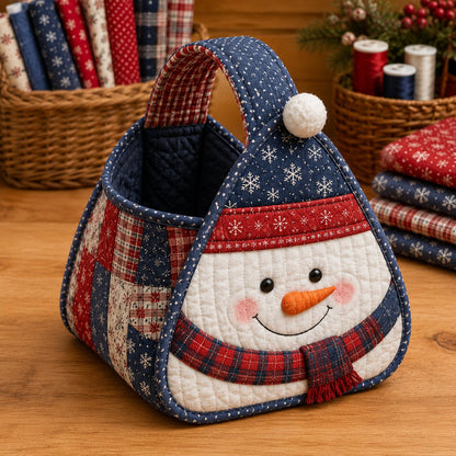 Christmas Quilted Carry Basket – DIY Sewing Kit & Finished Basket