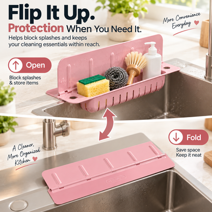 Foldable Sink Splash Guard & Organizer