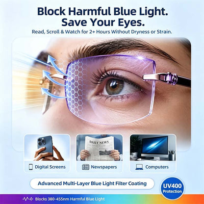 Smart Zoom Diamond-Cut Reading Glasses