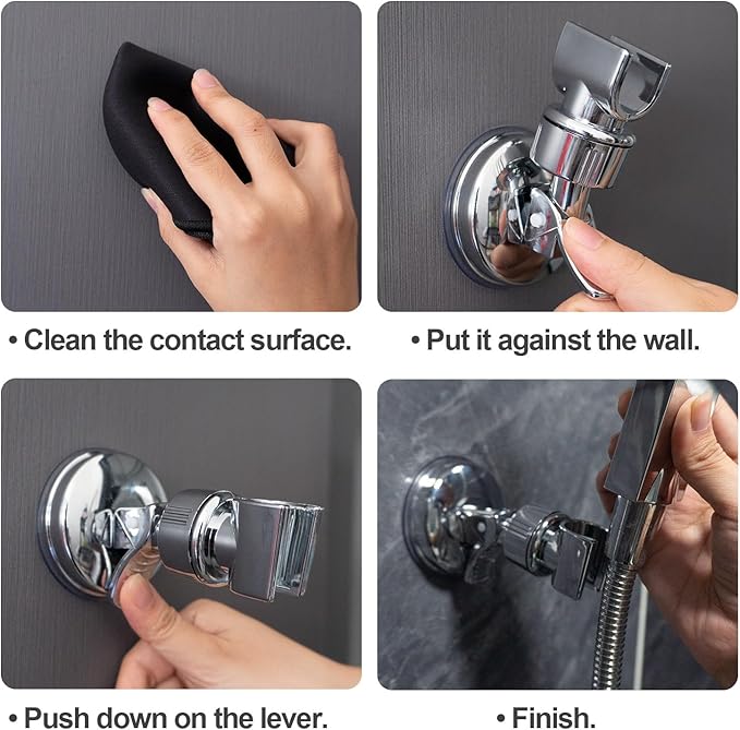 Hot Sale 49% OFF | Adjustable Shower Head Holder Set | No-Drill Suction Mount (2PCS)
