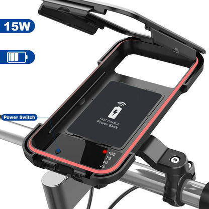 15W Power Bank Bicycle Handlebar Mount - Waterproof