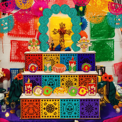 Last Day 49% OFF - Day of the Dead Wooden Altar Display Set | Death is not the end of life, forgetting is(Buy 2 Free Shipping)