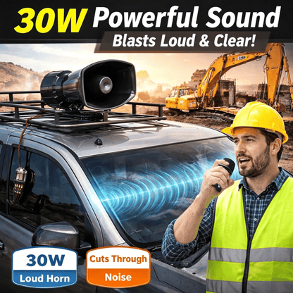 7-Mode Horn with Microphone - PA Siren | Loudspeaker Modification | Ultra-Loud Warning Horn