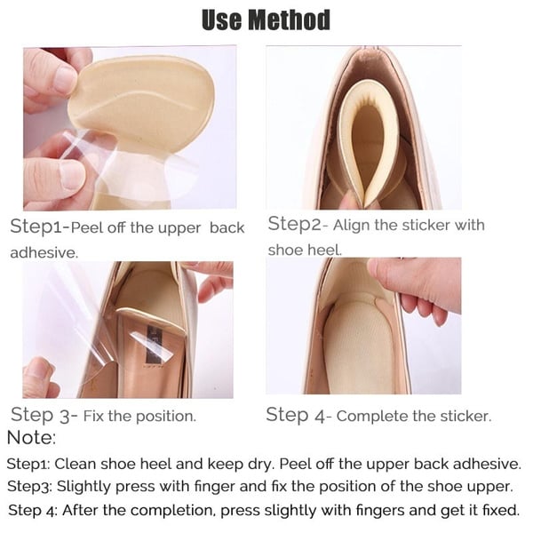 Anti-slip Heel Liners Soft Cushion Heel Protector Pads for Women Men Shoes