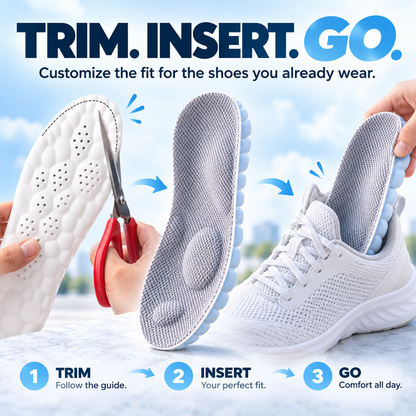 2pairs 4D Cloud Comfort Insoles – Soft Cushioning & All-Day Support