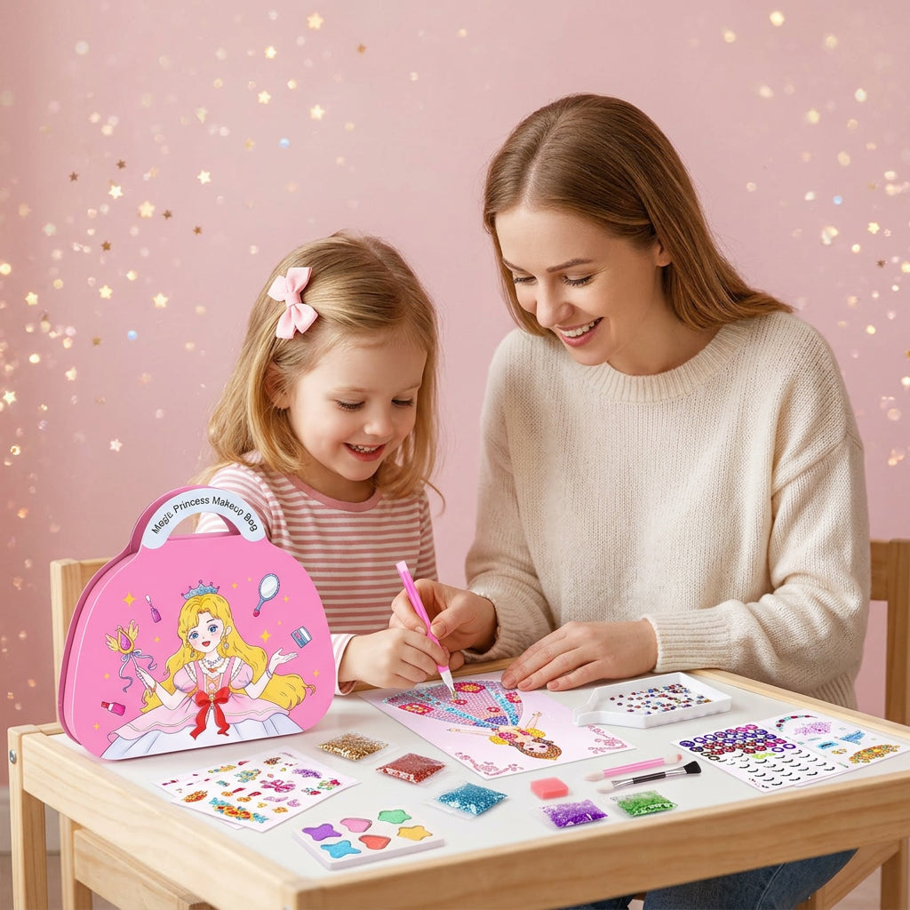 Special Diamond Painting & Princess Book Makeup Craft Kits Foil Art Books Set Play on Paper