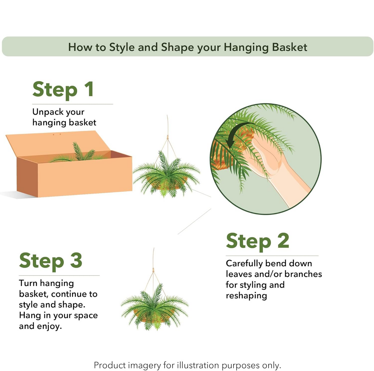 Artificial Hanging Fern Plant – Effortless Greenery for Home & Garden