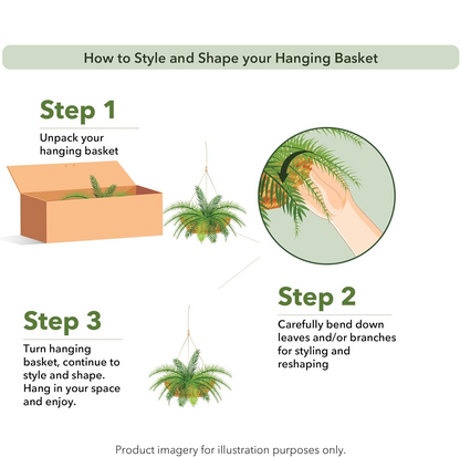 Artificial Hanging Fern Plant – Effortless Greenery for Home & Garden