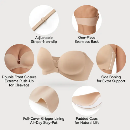 Stay-Put Wireless Strapless Jelly Bra