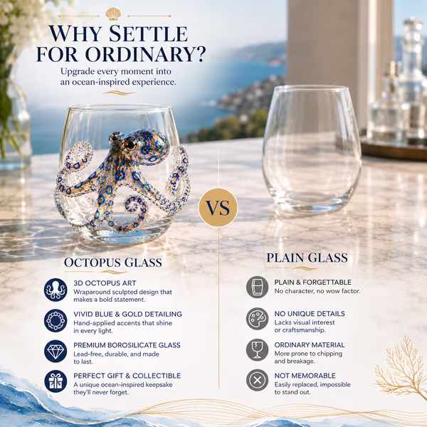 The Perfect Beach House Gift 3D Ocean Animal Artisan Glassware Collection