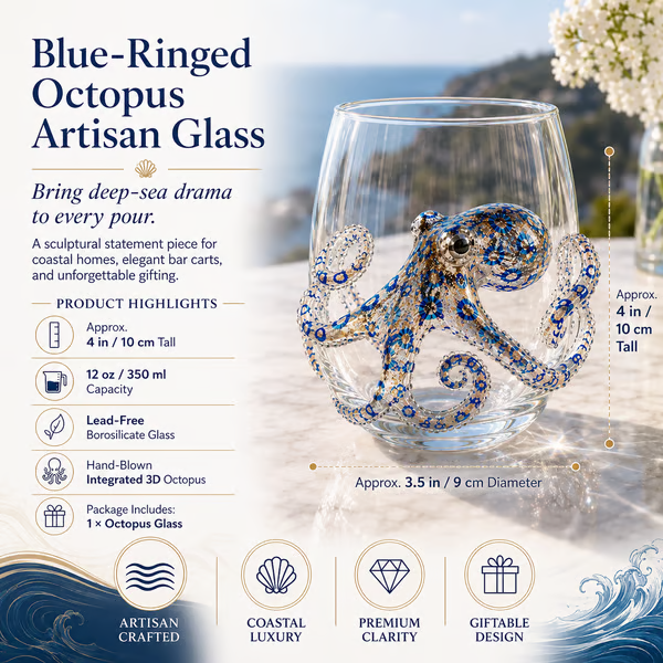 The Perfect Beach House Gift 3D Ocean Animal Artisan Glassware Collection