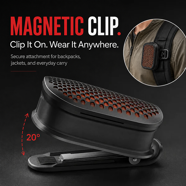 Magnetic Clip-On Bluetooth Speaker – IPX7 Waterproof, TWS Stereo & Ultra-Light 80g Wearable Design