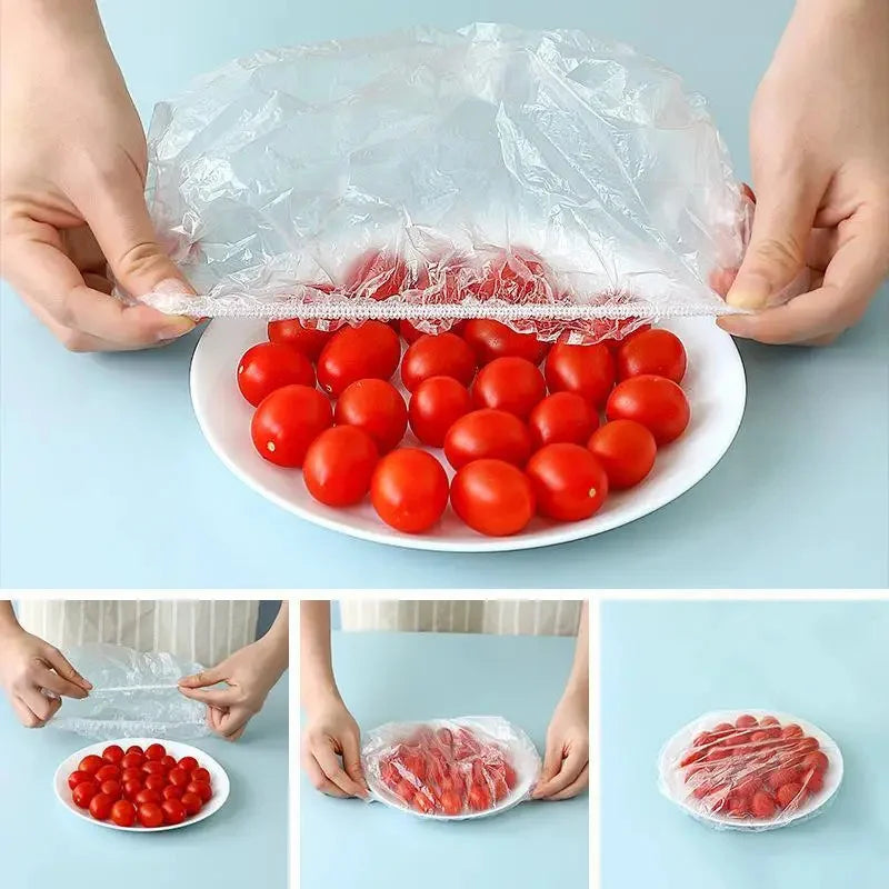 Elastic Disposable Food Covers Set (100 Pcs)