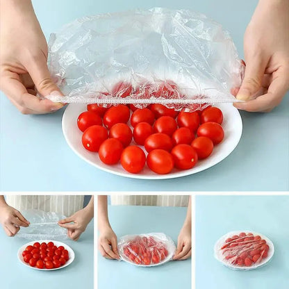 Elastic Disposable Food Covers Set (100 Pcs)