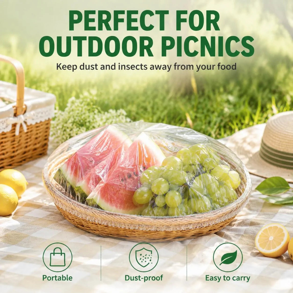 Elastic Disposable Food Covers Set (100 Pcs)