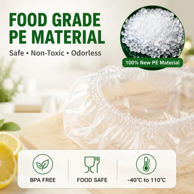 Elastic Disposable Food Covers Set (100 Pcs)