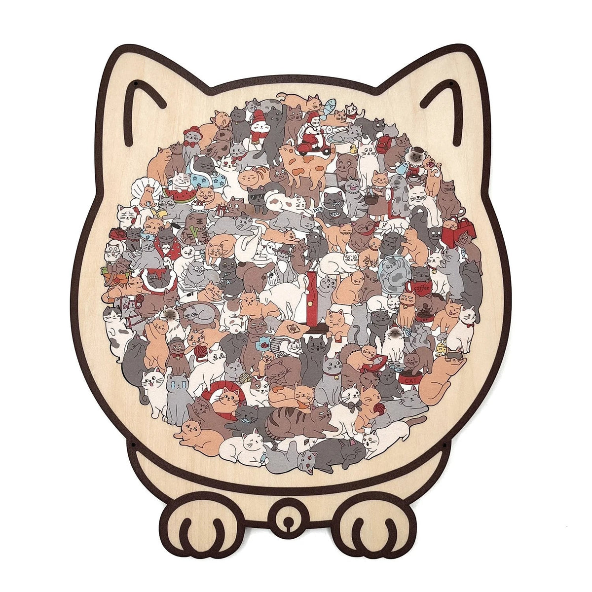 LAST DAY 50% OFF - Cute Cat and Dog Puzzle – A Wooden Work of Art You Can Build