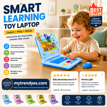Educational toys to boost kids' thinking skills！Interactive Simulation Toy Laptop