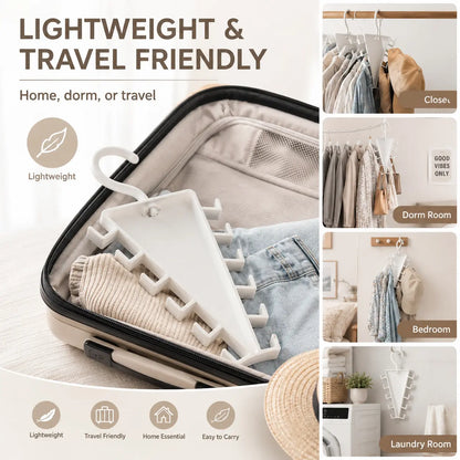 V Shaped Double‑Sided Closet Organizer Hanger