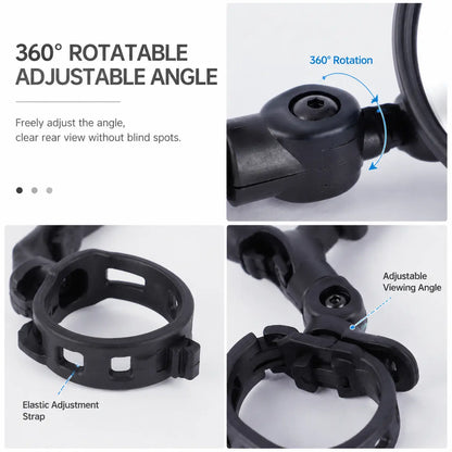 2 Counts, Bicycle Handlebar Convex Rearview Mirror