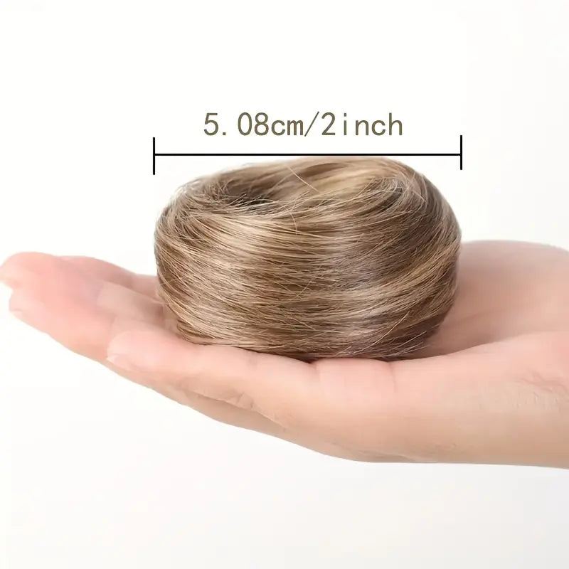 Synthetic Messy Bun Hair Piece for Women, Curly Updo Scrunchie Extension for Instant Volume and a High Crown