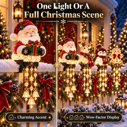 Christmas Porch Railing Lights – 4 Festive Character Designs