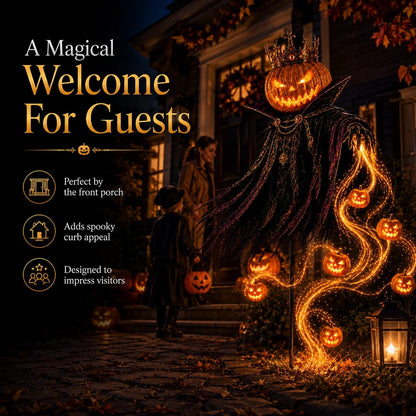 Pumpkin King Halloween Yard Decor|Solar Operated Day‐Night Ornament For Garden