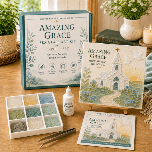 Beloved Hymns & Gospel Songs Sea Glass Art Kit