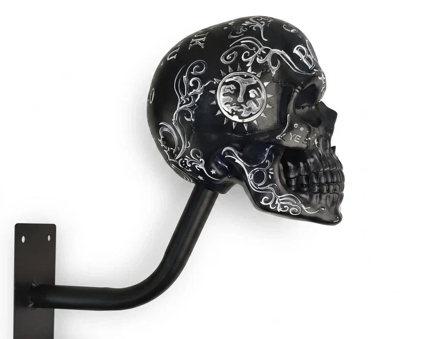 Skull Helmet Wall Holder – Motorcycle Gear Display for Garage & Man Cave