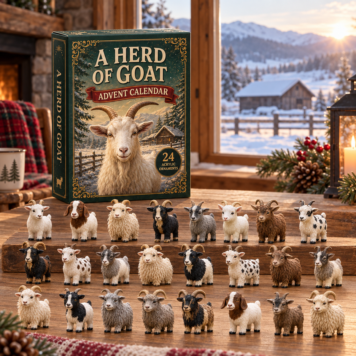 24 Days of Goats Advent Calendar – 24 Collectible Acrylic Goat Charms