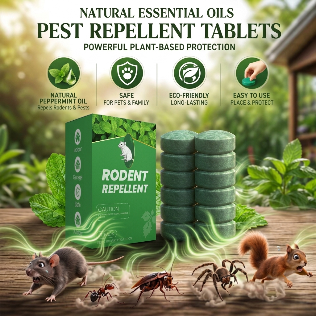 LAST DAY SALE 50%OFF Natural Peppermint Rodent Repellent Tablets – 12 Pack