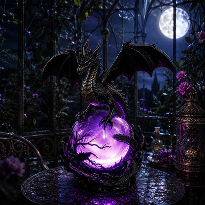 Free Shipping Gothic Dragon LED Crystal Ball Lamp — Dark Aesthetic Decor