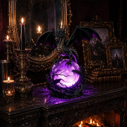 Free Shipping Gothic Dragon LED Crystal Ball Lamp — Dark Aesthetic Decor