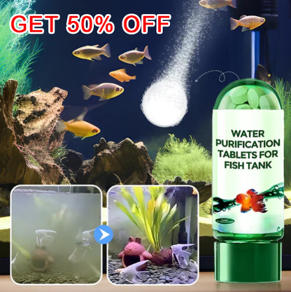 2026 HOT SALE Fish Tank Purification Tablets – Clears Cloudy Water & Reduces Algae Fast