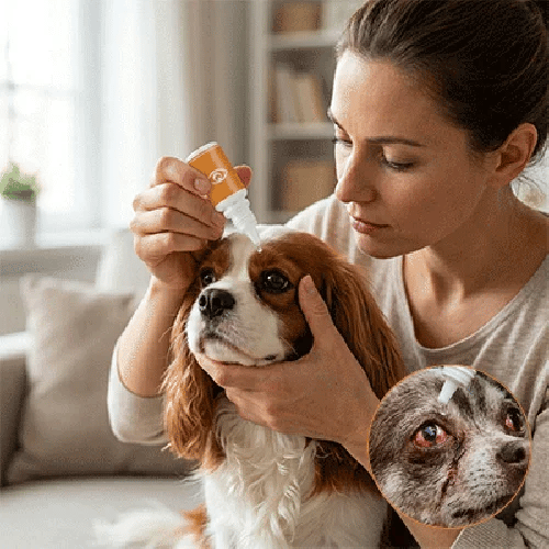 Pet Antibacterial Eye Drops – Gentle Eye Care & Tear Stain Cleaner for Cats & Dogs