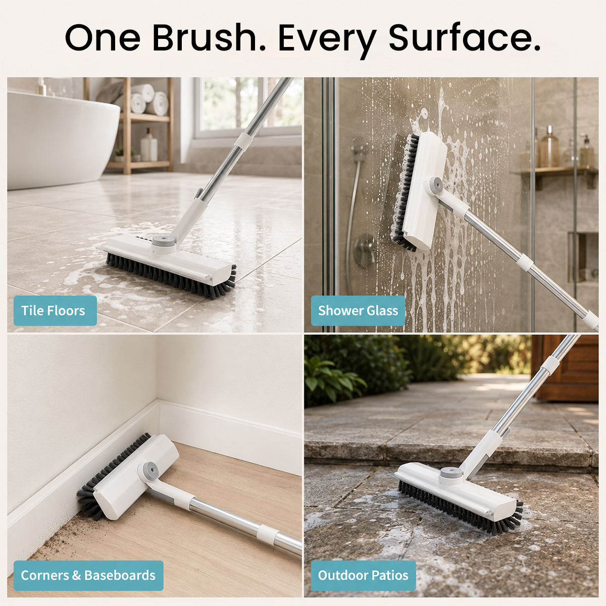 Heavy-Duty Floor Scrub Brush – Powerful Deep Cleaning for Stubborn Dirt, Tile & Grout